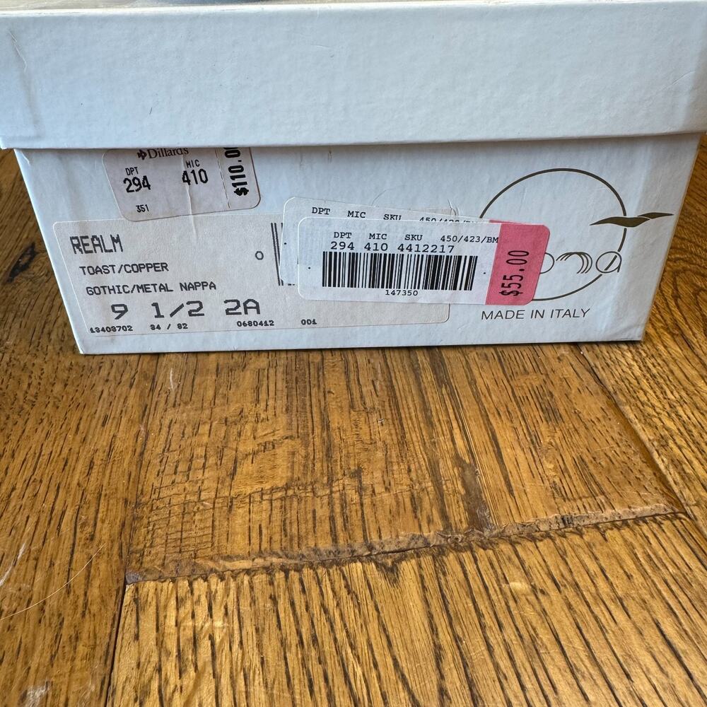 Vintage Paloma Pumps 9.5 AA Metallic Pewter Copper Made in Italy New in Box - Picture 4 of 5